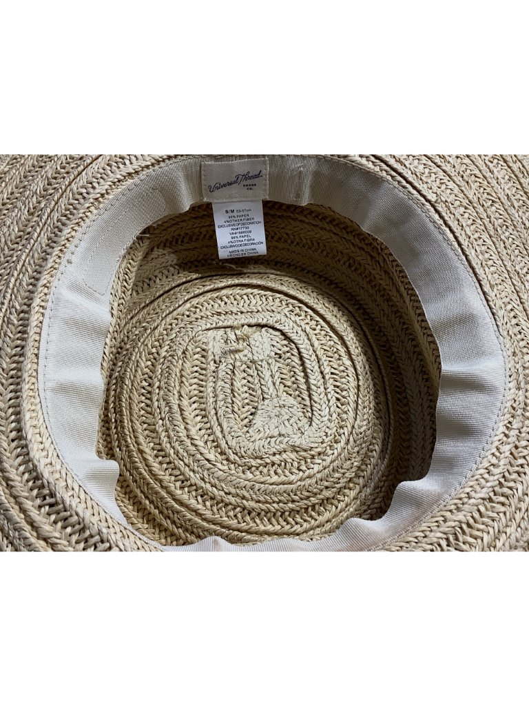 Universal Thread Straw Boarder Hat Ribbon Natural Black S/M 21" X 22.5" — image 8 of 8